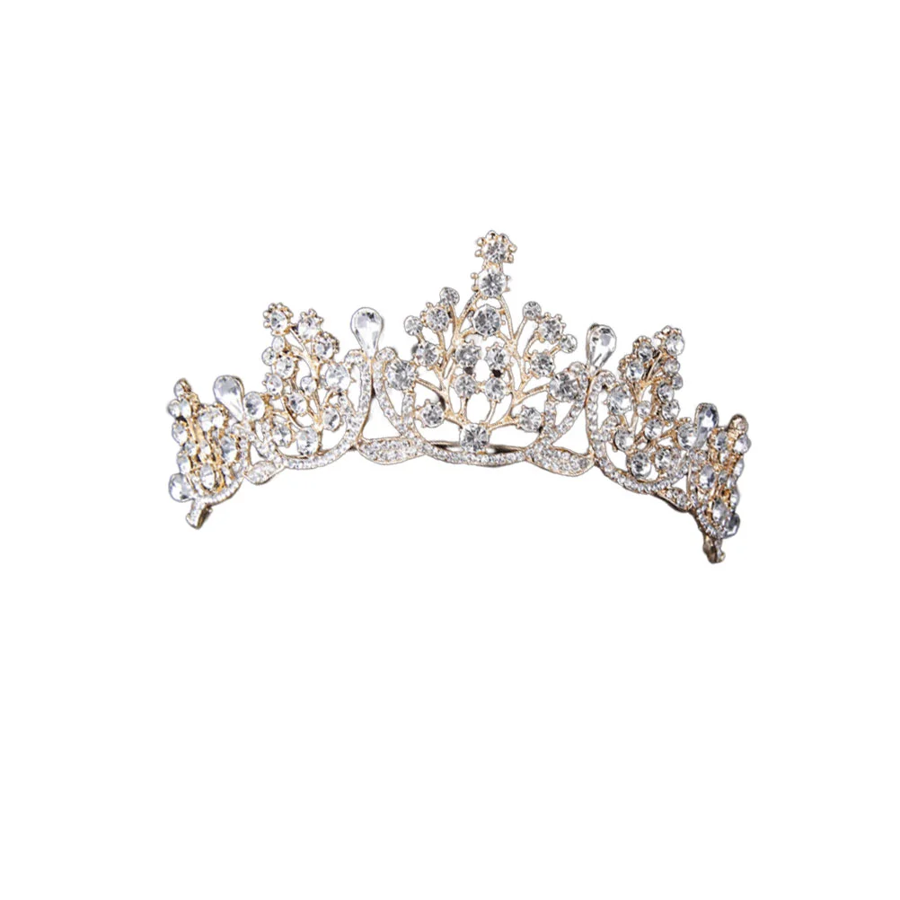 

Bridal Headpiece Rhinestone Crown Beautiful Headdress Attractive The Tiara Alloy Woman Headgear