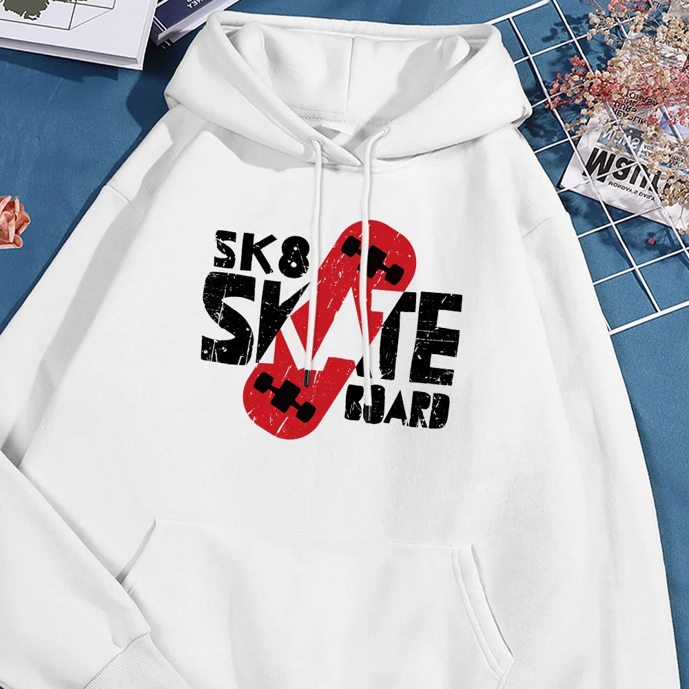 

Retro Red Skateboard Hoodie Men Autumn New Fleece Street Hoodies British Style Pullover Soft Comfort Loose Hoody Casual Clothing