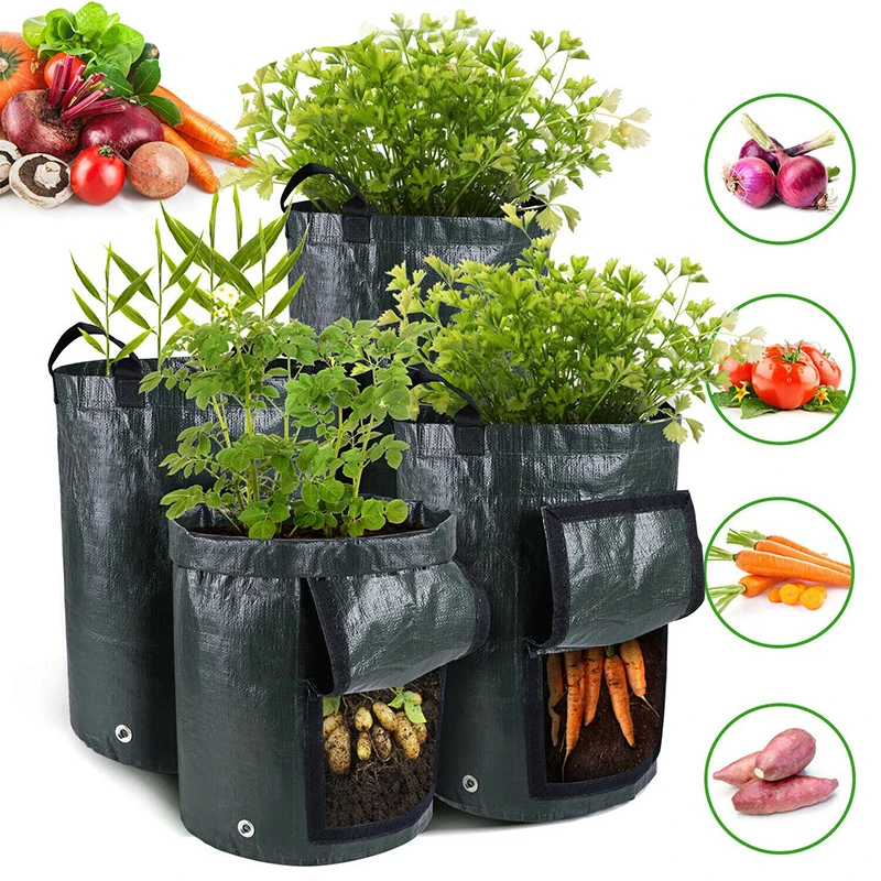 3/5/7/10 Gallon Planting Potato Grow Bags Waterproof PE Garden Vegetable Planter