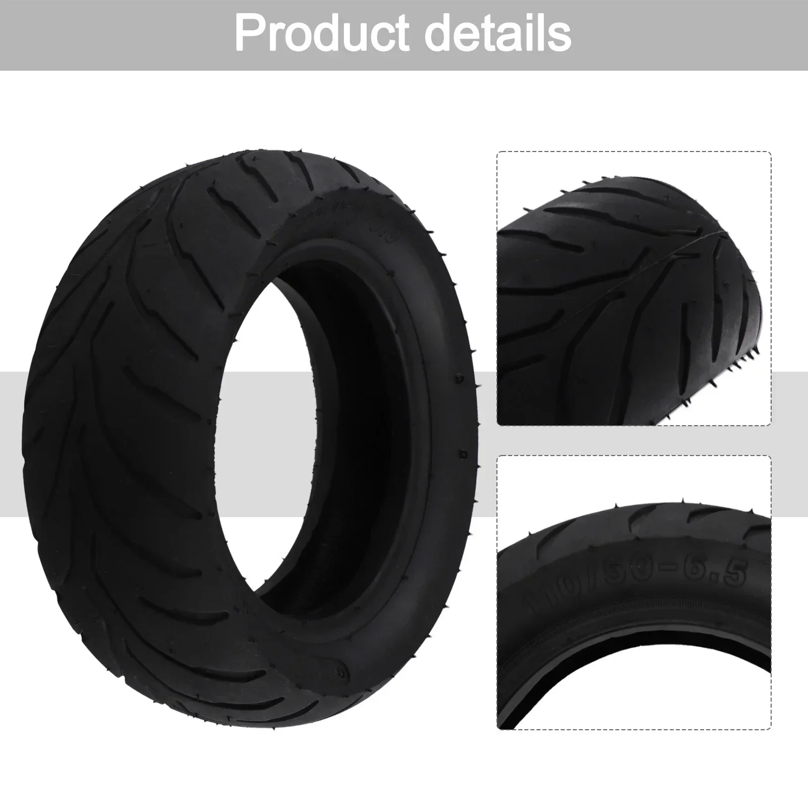 Tyre Outer Tire Rubber Tires Outer Tire Replacement 10/50-6.5 11 Inch Electric Scooters Electric Scooters 11 Inch