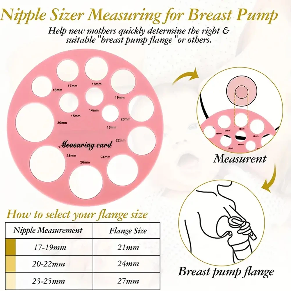 Silikonowe dwuboczne narzędzie do linijka miernicza na sutki, wydajne laktator akcesoria do karmienia