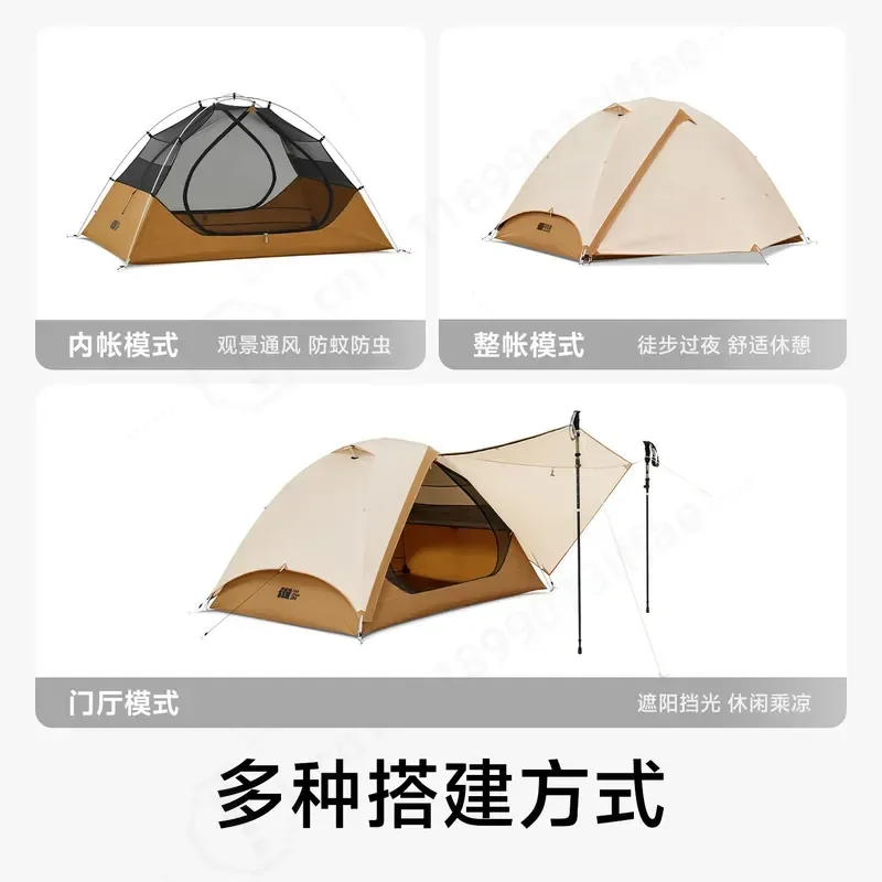 Hiking Camping Mountaineering Tent Professional Outdoor Rainproof Windproof Single Double Lightweight