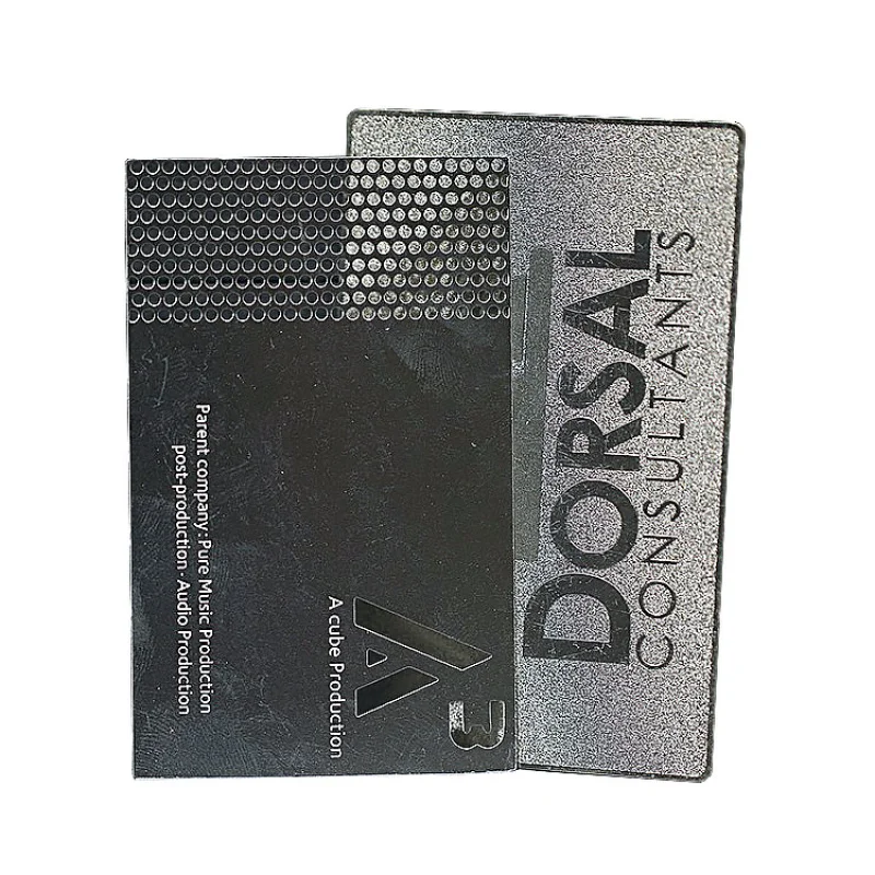 Customized     Aluminum Stainless Steel VIP Credit Print Business Cards Business Metallic Visit Name Metal Card  Bus