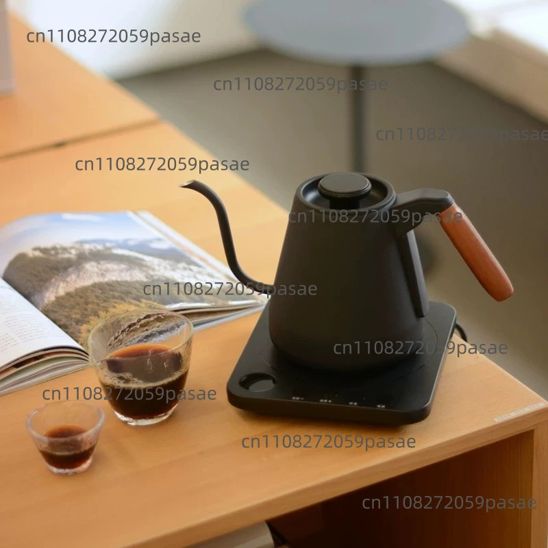 800ml Electric Hand Punch Gooseneck Coffee Pot Home Electric Kettle Office 304 Stainless Steel Teapot Temperature Control Kettle