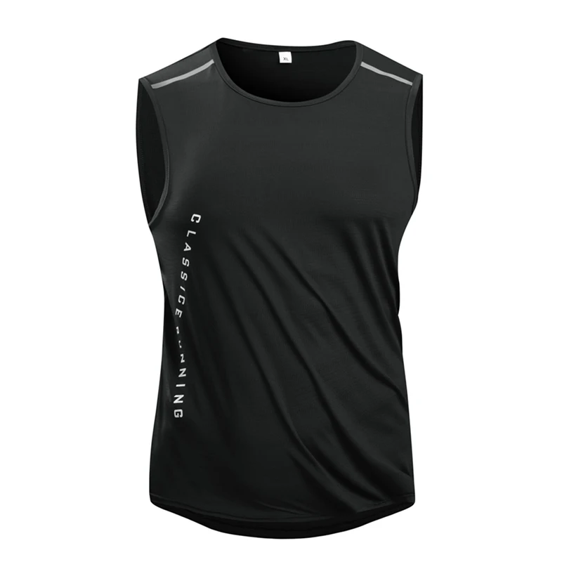 CHRLCK Men's Running Vest Quick Drying Gym Tank top Men Fitness Sleeveless Shirt Male Mesh Breathable Fitness Sports Vest image 2