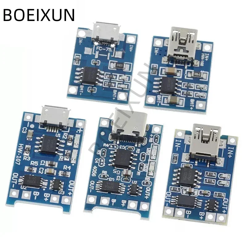 10/20/50/100/200Pcs TP4056|18650 Lithium Battery Charging Board 1A 3.7v 3.6V 4.2V Overshoot Overdischarge Protection Module