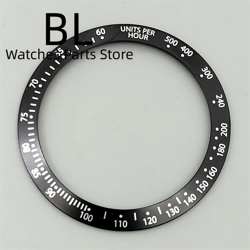 BLIGER 38mm Diameter Sloping Watch Bezel Chronograph Indices Function High Quality Ceramic Insert Replacement Watch Accessories