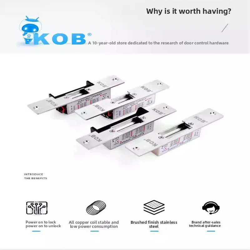 KOB Access Control Electric Lock Port Power on Locks Access Control 12V Electric Control Lock NONC Standard Cathode Locks