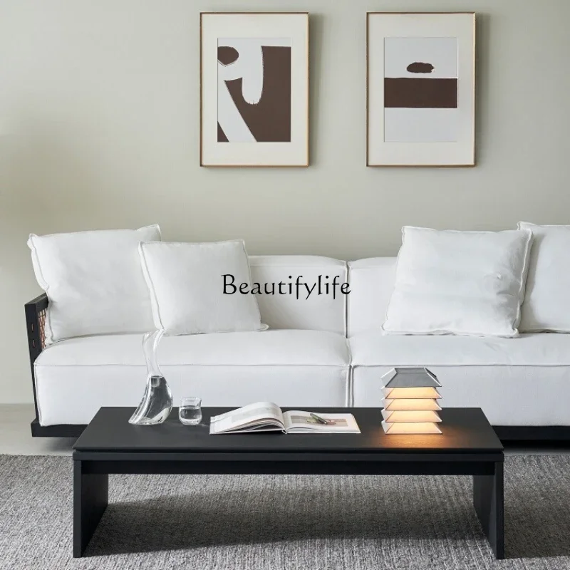 

ls 42Coffee table living room solid wood black wabi sabi wind premium long tea table