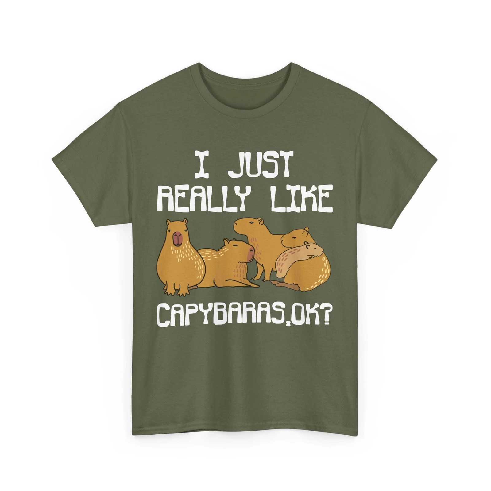 كابيبارا أنا فقط أحب كابيباراس موافق القوارض عشاق النساء الرجال تي شيرت #4