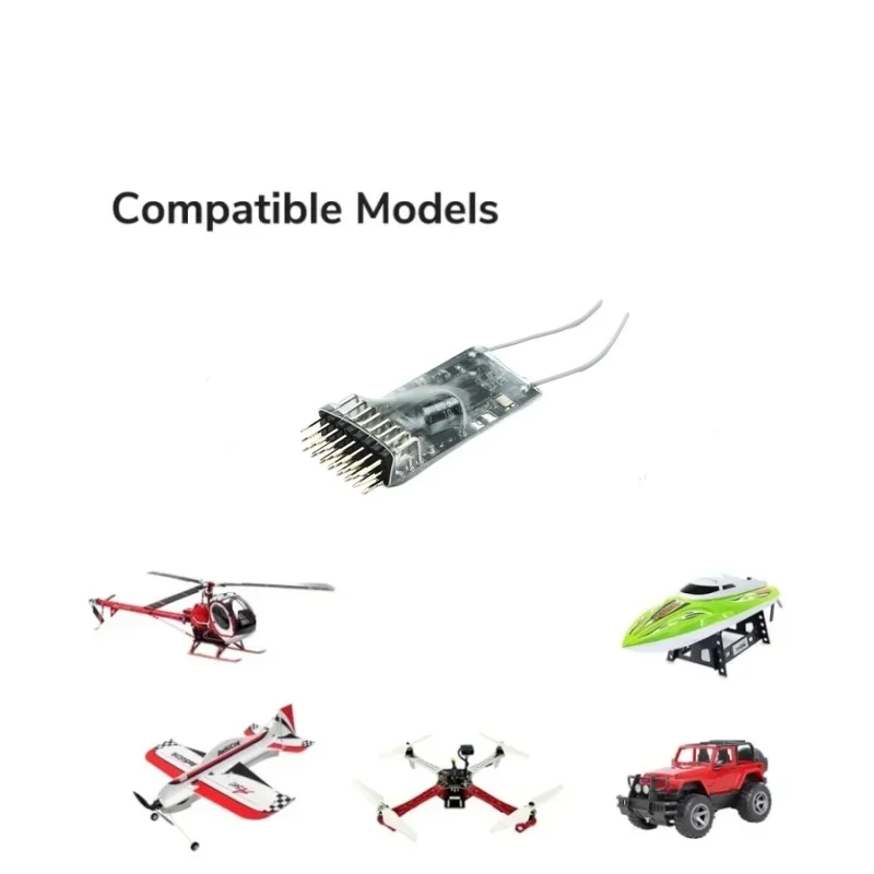 RM601 2.4G 6CH RC Receiver DSMX DSM2, AR6210 Protocol PPM Output, Compatible DX6i DX8 DX9 DX18 JR DSX7 DSX9 DEVO7 DEVO10