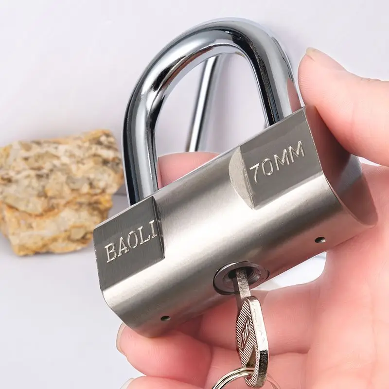 New! High quality For Stainless Waterproof Gate Locks Steel Heavy Duty Padlock Rust Proof Safely Anti-theft Padlock with Keys