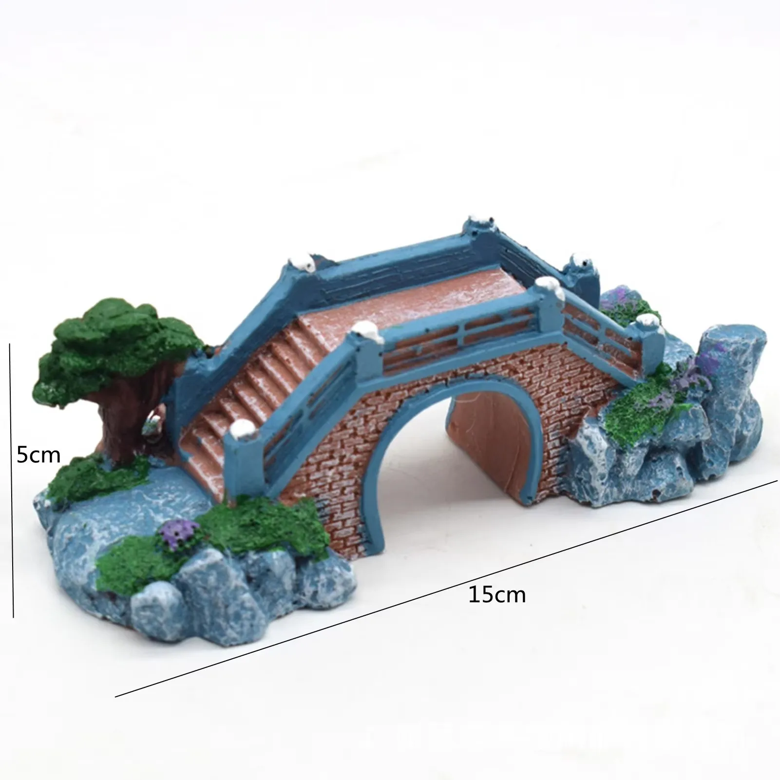 Aquarium Künstliche Brücke Harz Landschaft Dekoration Brücke Aquarium Ausrüstung Zubehör Ornament Höhle Aquatische Haustier Fisch