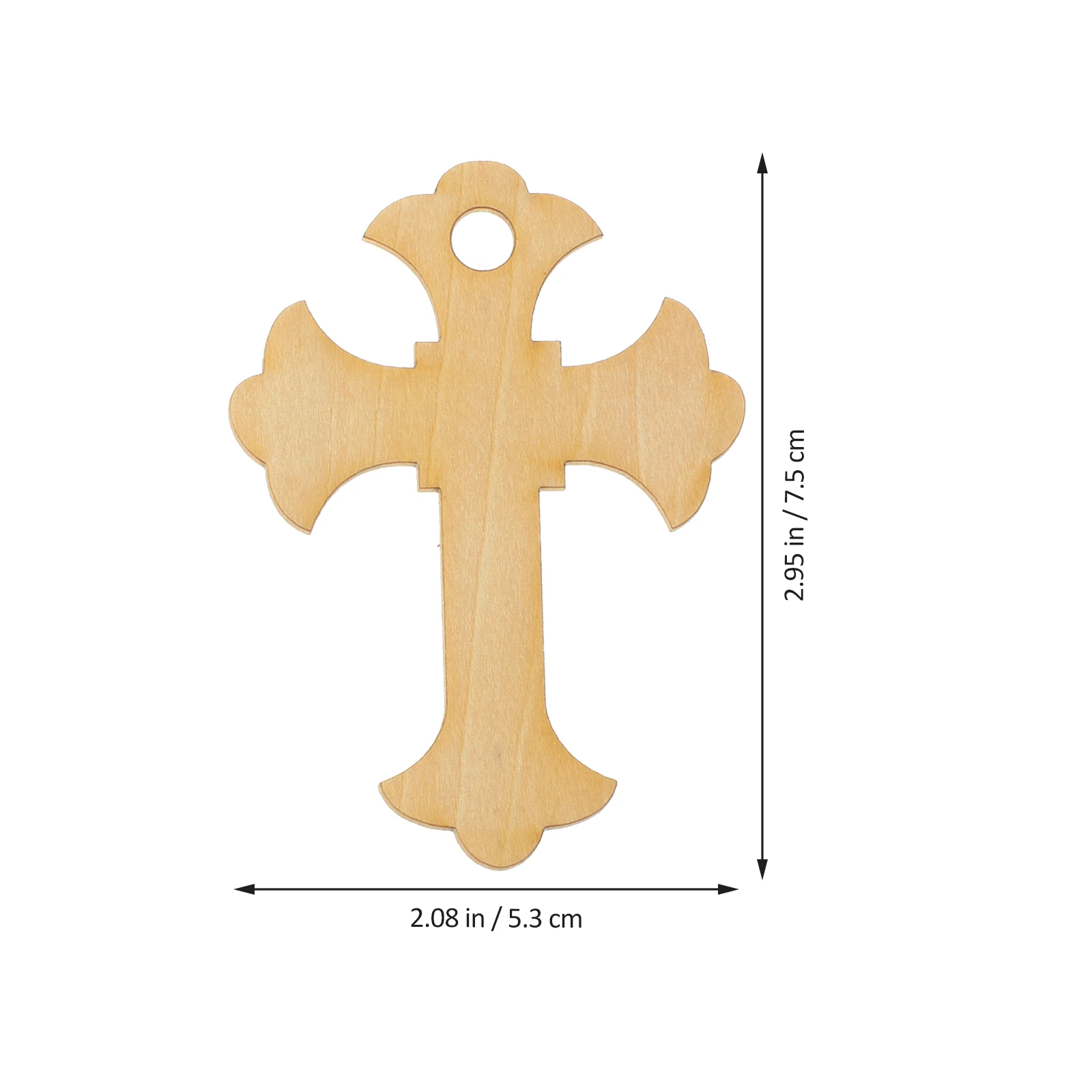 

50pcs Wooden Cross Wall Decor Household Religious Cross Wood Wall Hanging Crosses For Home Christmas Tree Ornament Festival