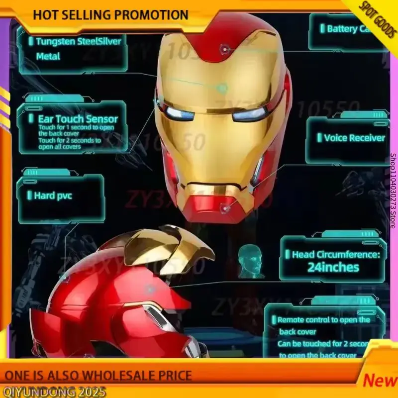 

Hot Iron Man Mk50 Character 1:1 Wearable Cos Mask Voice Controlled Deformed Helmet Animated Derivative Model Toy Christmas Gift