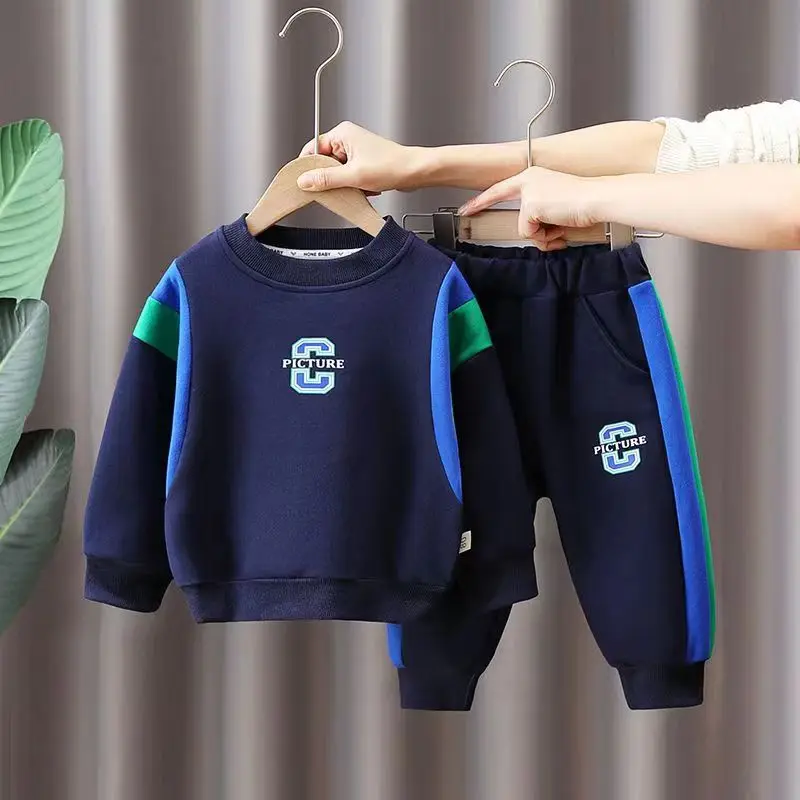 

Children's Fashion Baby Spring Suit For Boys 2023 Spring And Autumn New Fashionable Two Piece Set For Children's Fashion Sweater