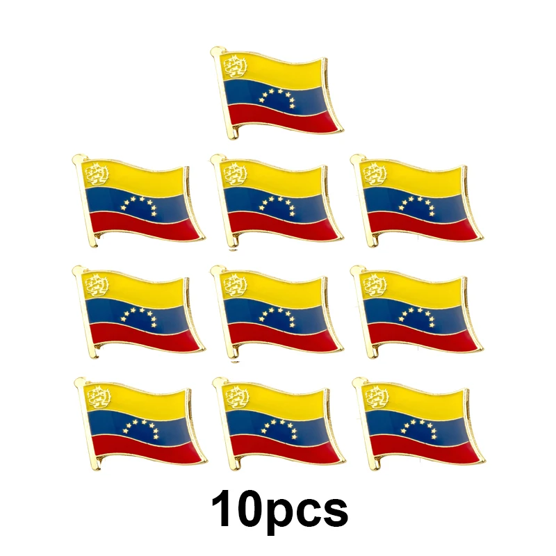 1-100pcs Venezuela Flag Lapel Pin Flag badge Brooch Pins Badges