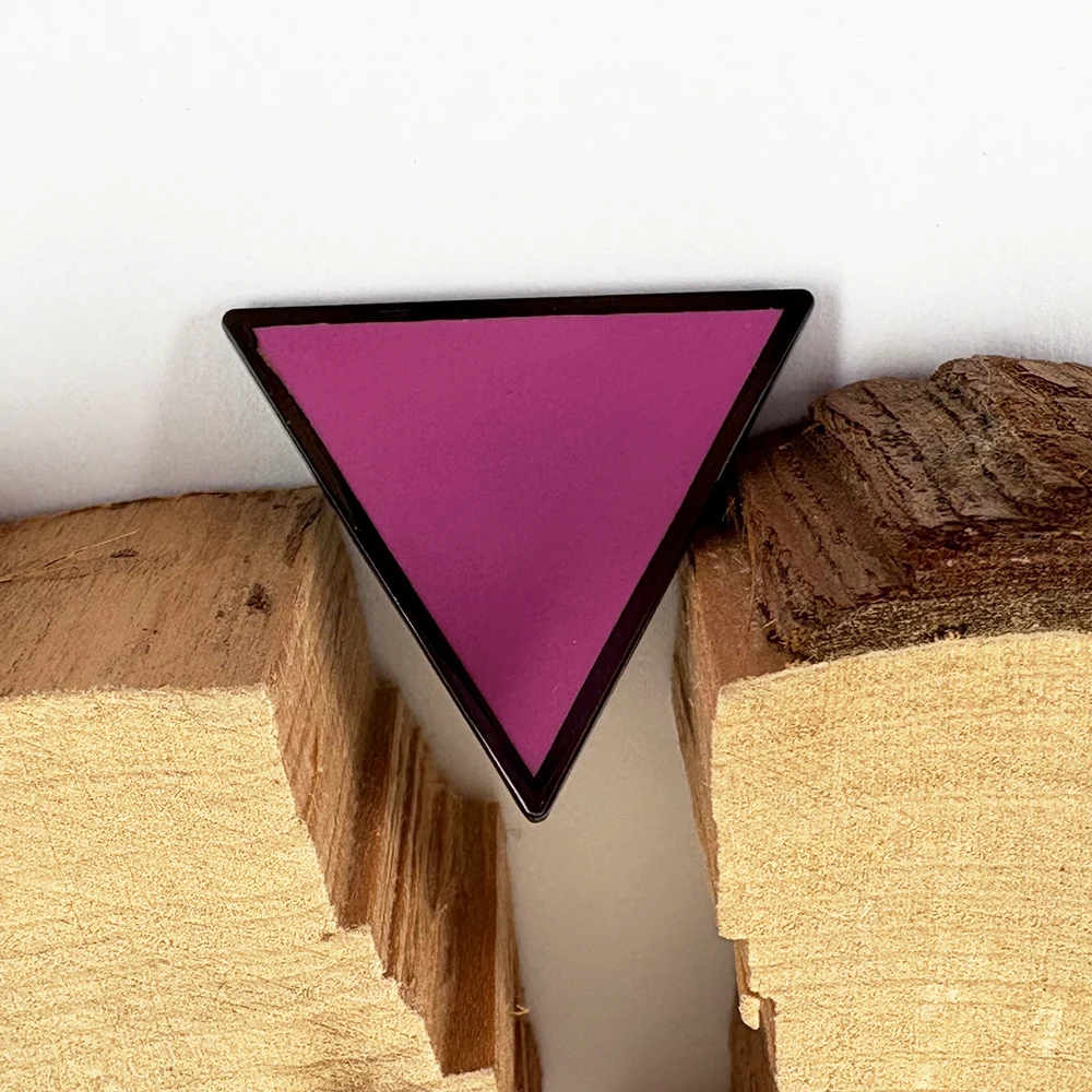 Pink Triangle Enamel Pin Lgbt Rights Support Pride Symbol Badge Gay And Lesbian Gift Decorative