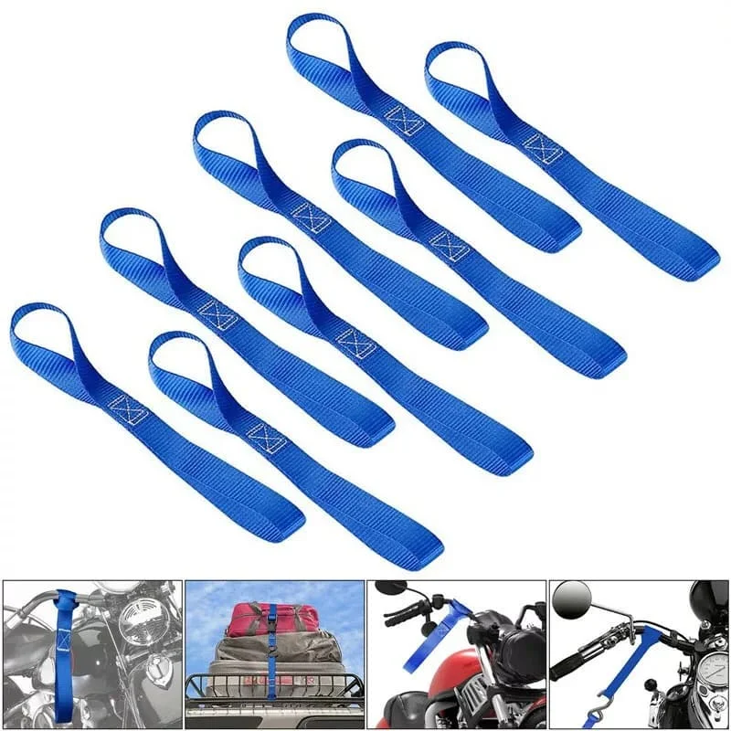 Soft Loop Tie Down Straps For Securing Cargo ATV UTV Motorcycles Scooters Dirt Bikes Lawn Garden Equipment 6pcs 15.9inch/40.5cm