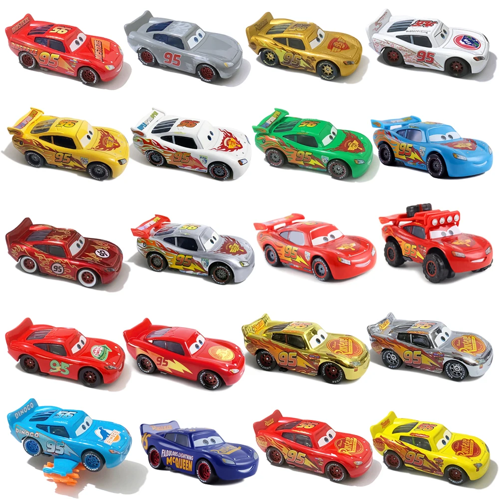 Disney Pixar Cars 2 3 Lightning McQueen NO.95 Series 1:55 Diecast Model Basic Styles Alloy Toy Car Children's Collected Gifts