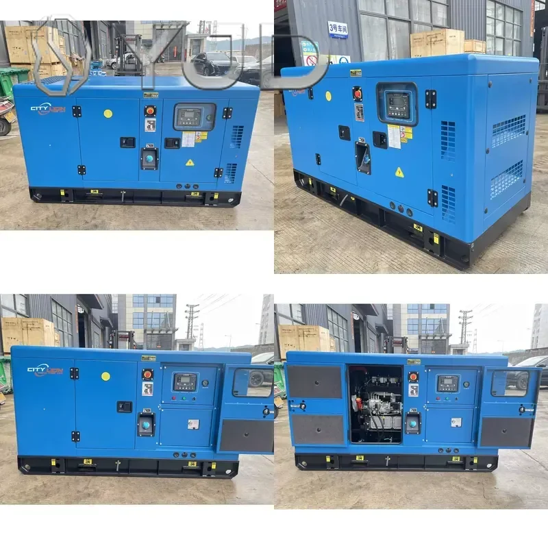 Navy Blue 30KVA 24KW Silent Generator 3 Phase 30 KVA Ricardo Engine ATS Auto Start Open Frame 480V Rated 240V 60Hz