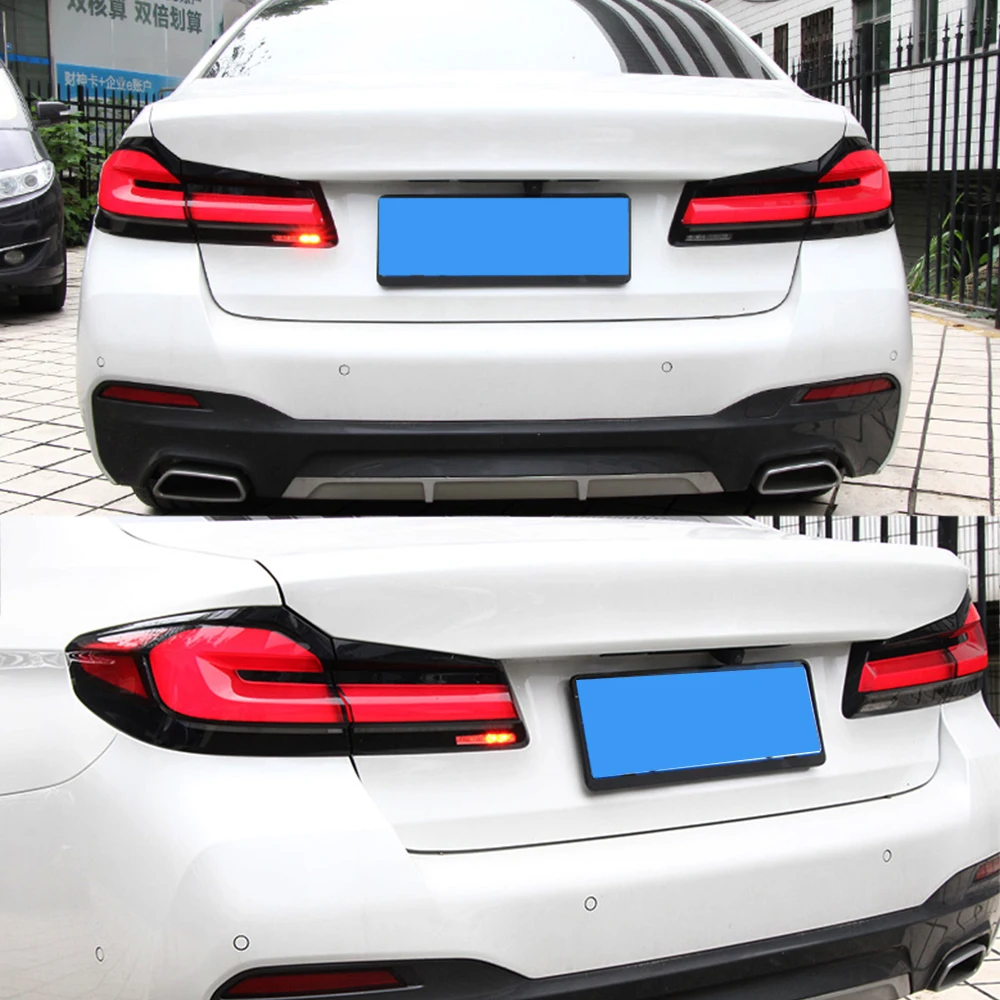 Paar Rückleuchten-Set für BMW 5er G30 G38 2018 2019 2020 2021 2022 Nebelschlussleuchte Bremslicht Rückfahrlicht Heckleuchte – Detail 3