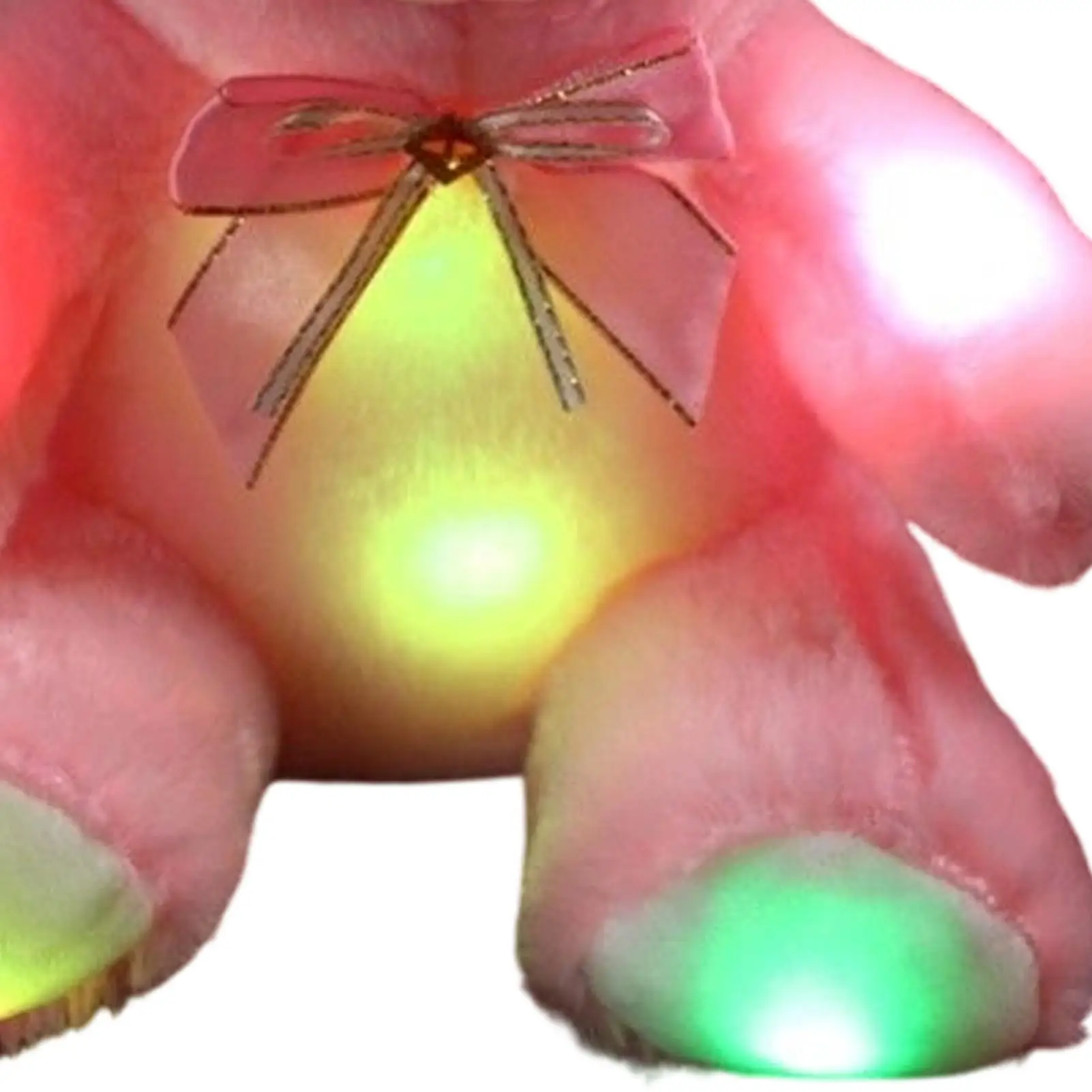 Bär-Plüsch-LED-Leuchten, rosa, umarmbare Puppe, niedliches Stoffbär-Spielzeug für Kinder, für Jungen und Mädchen, Familienbegleiter, Reisen, Camping