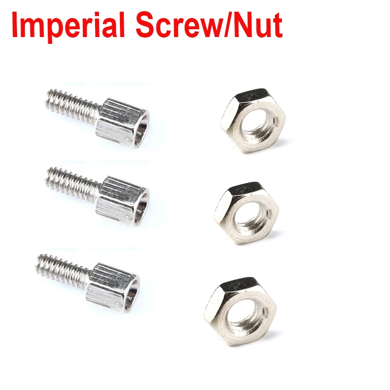 100 PCS Imperial 5+7MM Stainless Steel Inch Screw Hex Spacing Screws/Nuts For D-Sub VGA DB9 DB15 DB25 RS232 COM Serial Connector