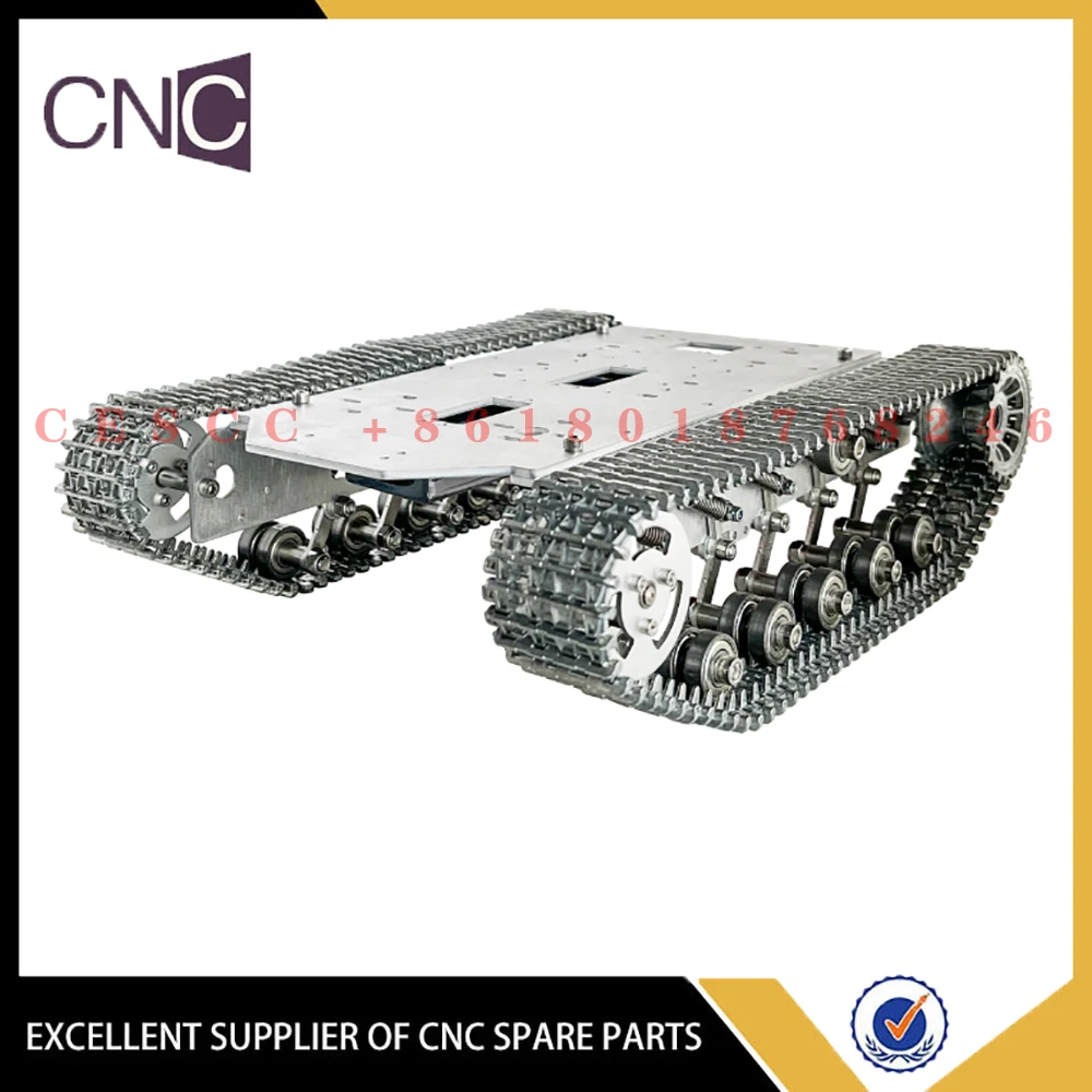 TS200 tracked vehicle metal shock-absorbing chassis Intelligent robot suspension obstacle avoidance Upper computer command contr