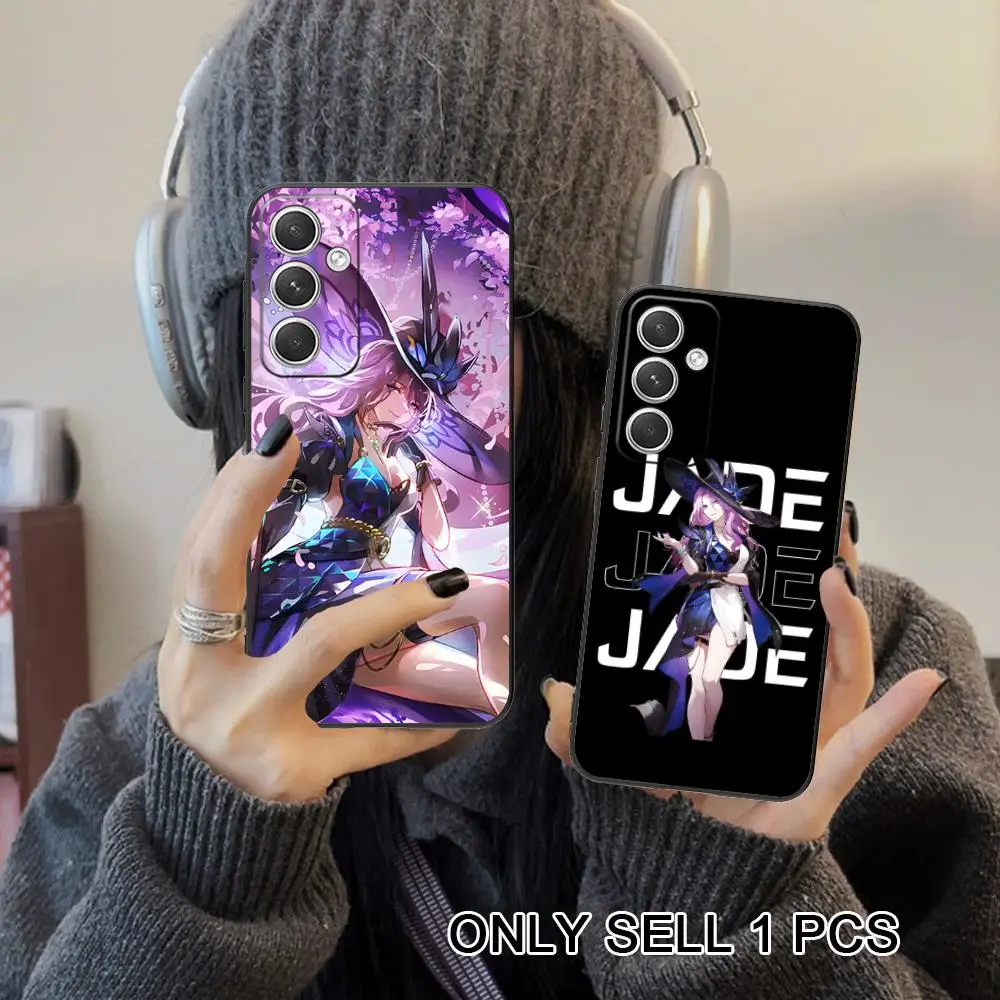 HSR Jade Phone Case for Samsung Galaxy S26 S25 S24 S23 S22 S21 S20 Note20 Plus FE Ultra Soft TPU Shockproof Cover