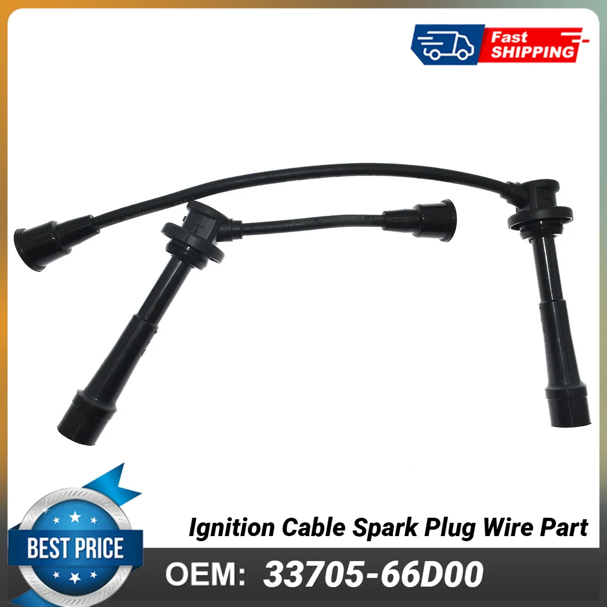 1PCS 33705-66D00 3370566D00 Ignition Cable Spark Plug Wire Part For 99-01 Esteem 1.6L 1.8L 00-03 Swift 1.3L 99-01 Vitara 1.6L