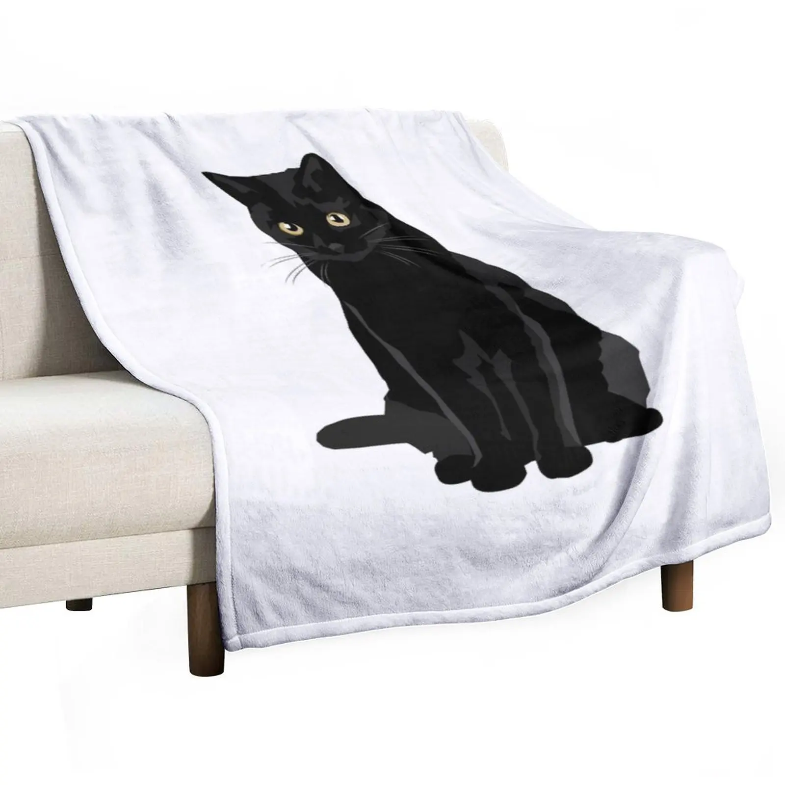 

Black Cat Throw Blanket Sleeping Bag Decorative Sofas Baby Personalized Gift Blankets