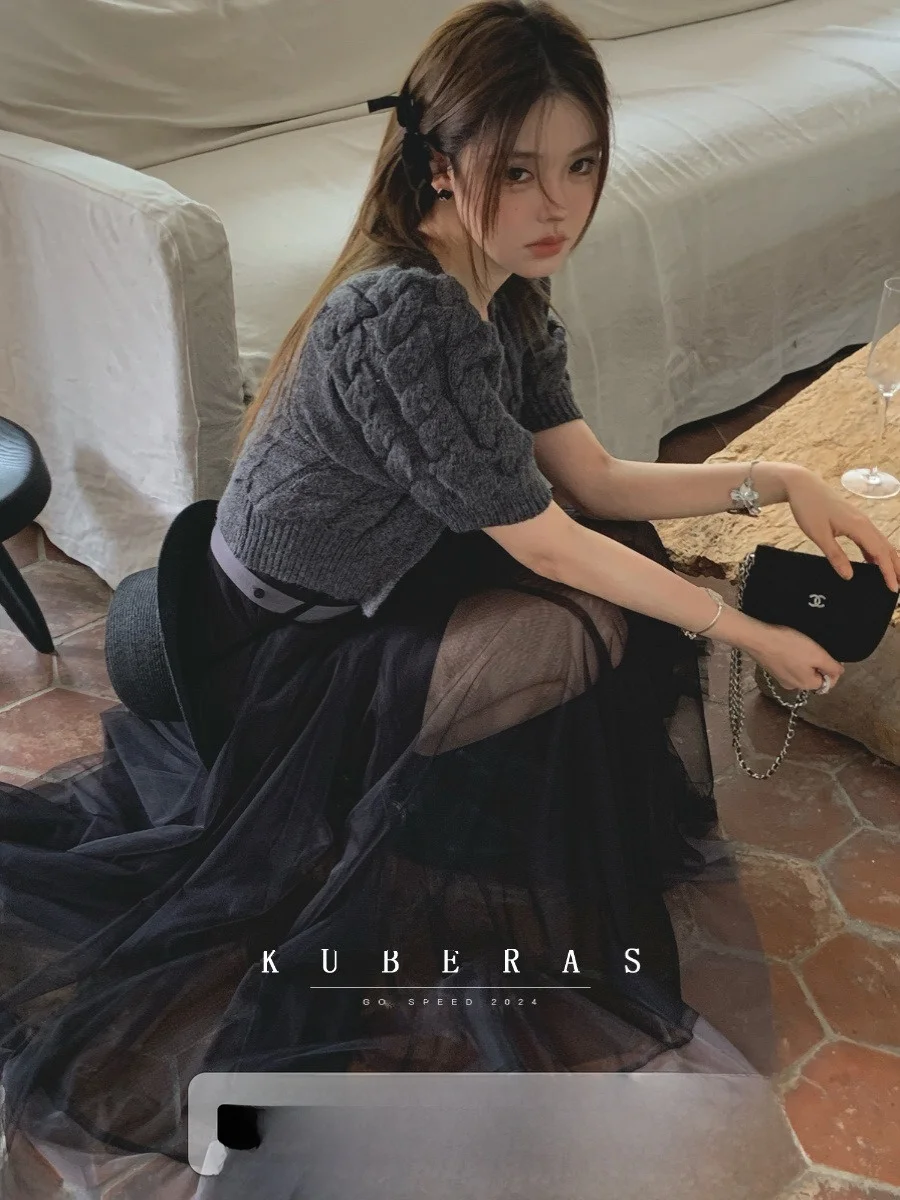 

KAS Evening Star Collection ort Sve Трикотажное платье с цветочным узором и контрастным цветом Женский ансамбль Faion