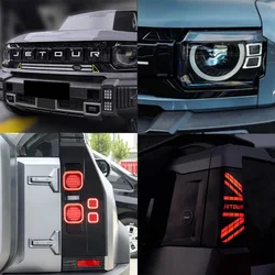 Jetour Traveler / T2 2023-2024 Grille Modified+headlights assembly+taillights assembly+D-pillar lights Modification Accessories