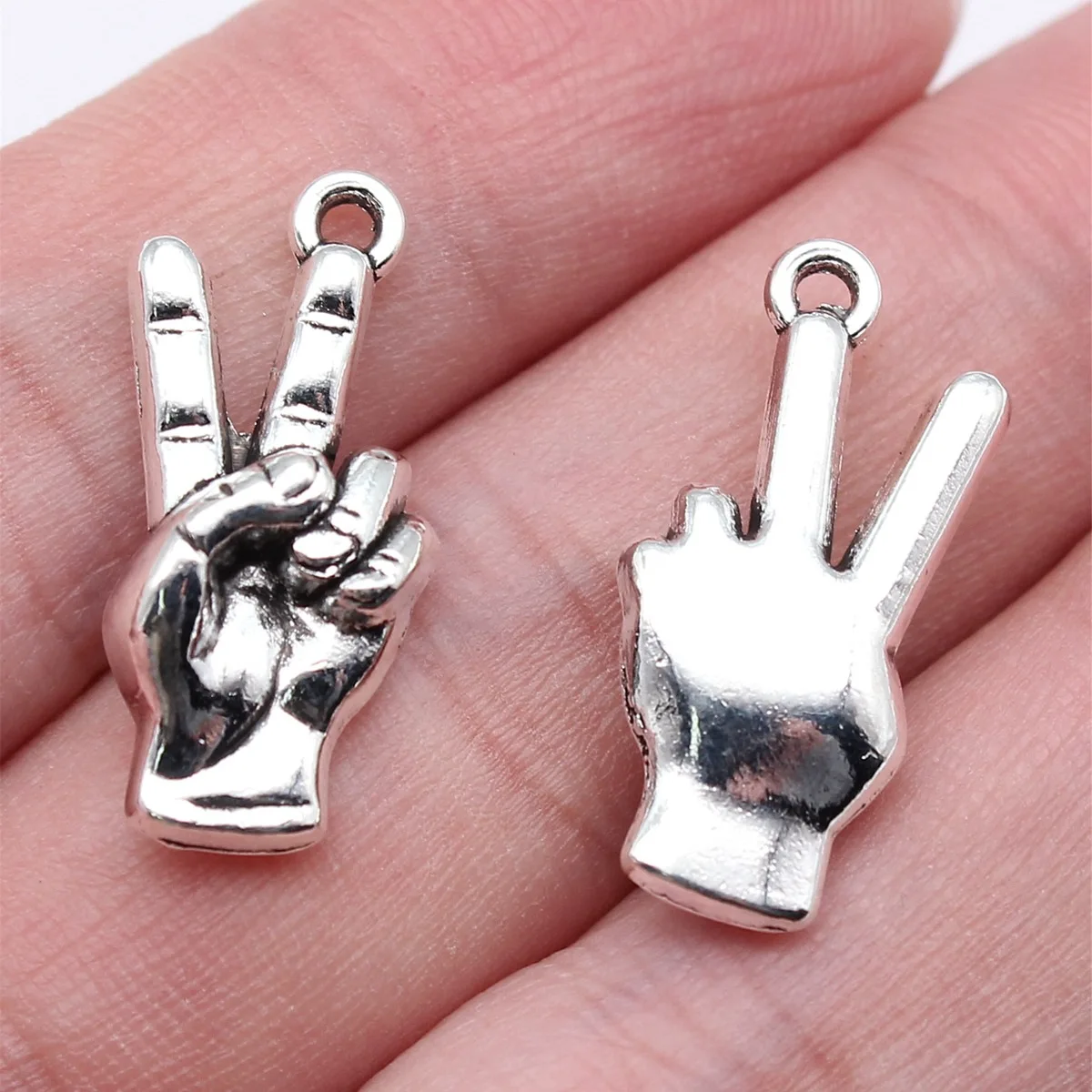 10pcs 11x24mm Antique Silver Color Yeah Gesture Charms Pendant DIY Jewelry Accessories Supplies