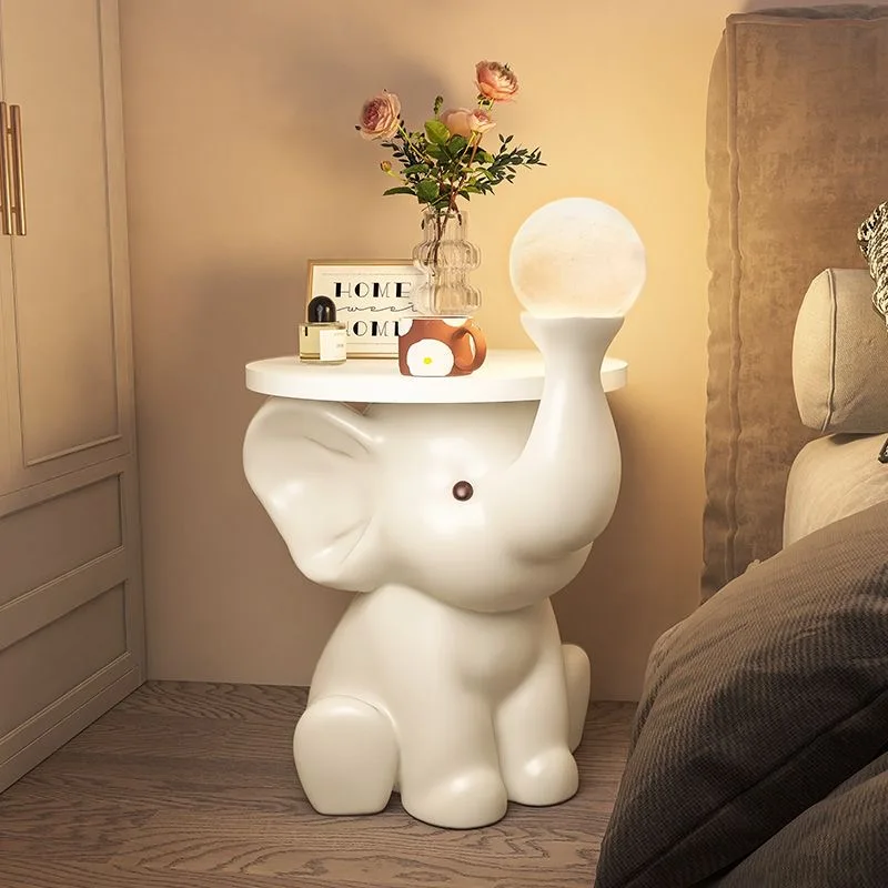 Creative Elephant Statue Side , living room Small Coffee , Bedroom Bedside , Cute Home Decor Furniture, Modern