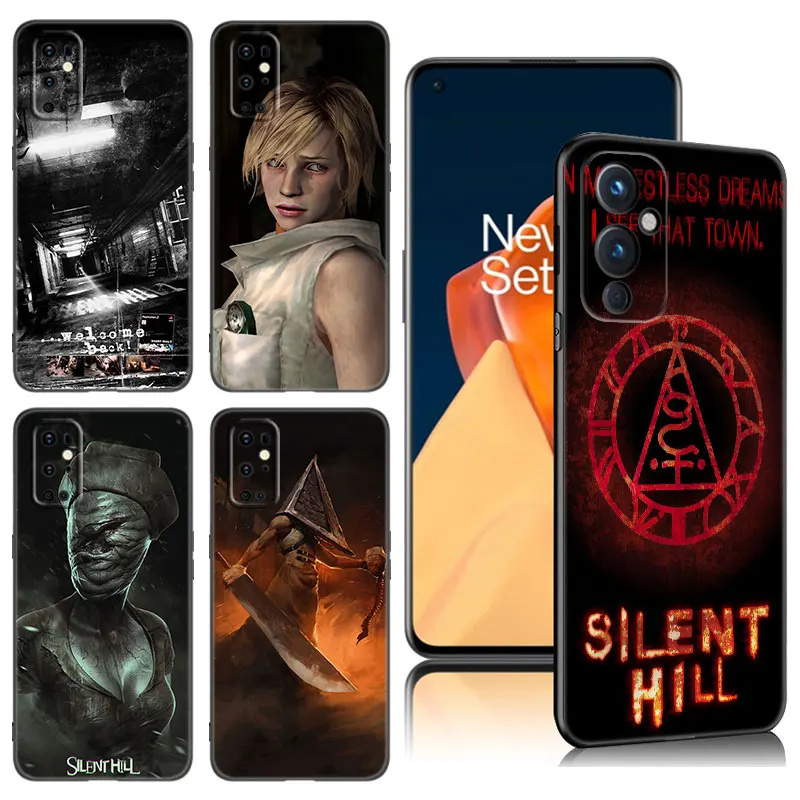 Horror Game Silent Hill Phone Case For OnePlus 9 10 ACE 2V Pro 9RT 10T 10R 11R Nord CE 2 3 Lite N10 N20 N30 Black Silicone Cover