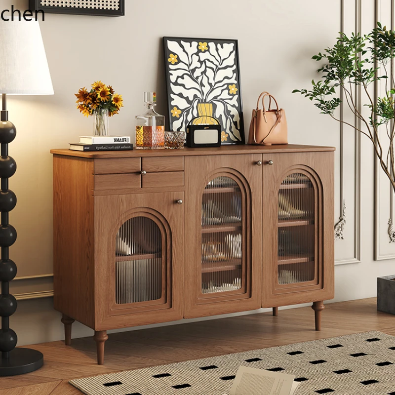 

CP solid wood frame household living room simple entrance storage balcony locker