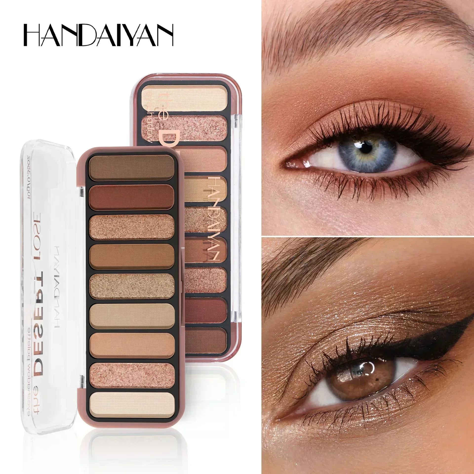 

HANDAIYAN 9-color Eye Shadow Palette Shimmer Matte Luster Natural Smooth Finish Easy To Apply Professional Makeup Palette 10g