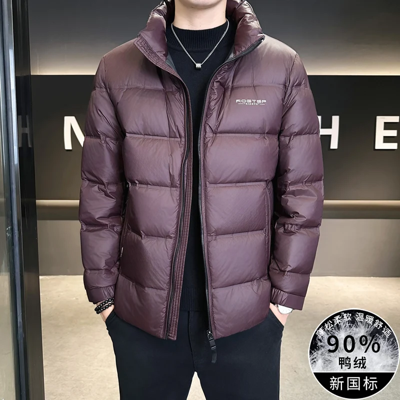 Top Grade Men's Casual 90% White Duck Down Jackets 2025 Autumn Winter Outwear Lightweight Warm Puffer Coats Windproof Clothing