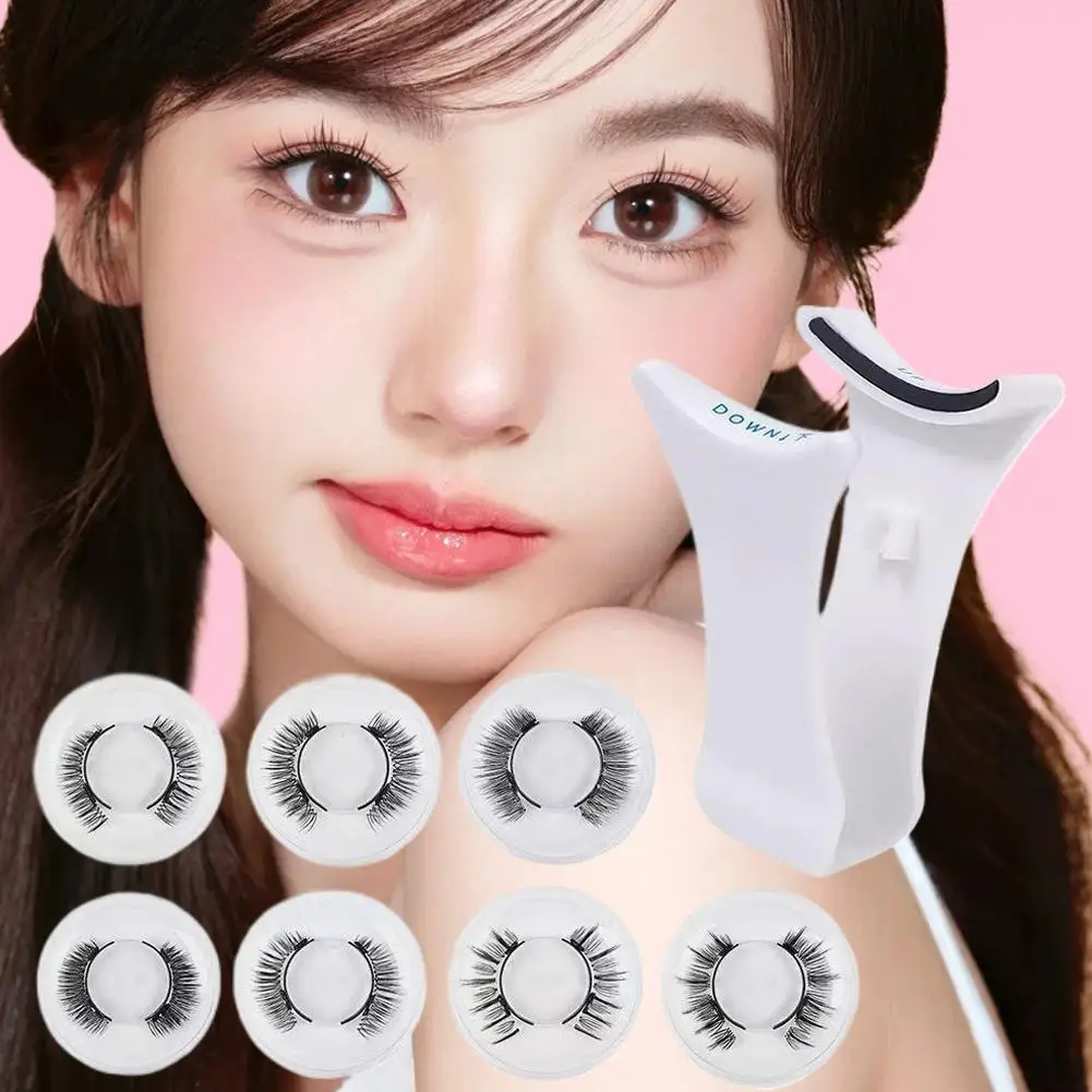1쌍 자석 속눈썹 수제 풍성한 인조 밍크 속눈썹 자연스러운 인조 속눈썹 및 자석 핀셋 세트 메이크업