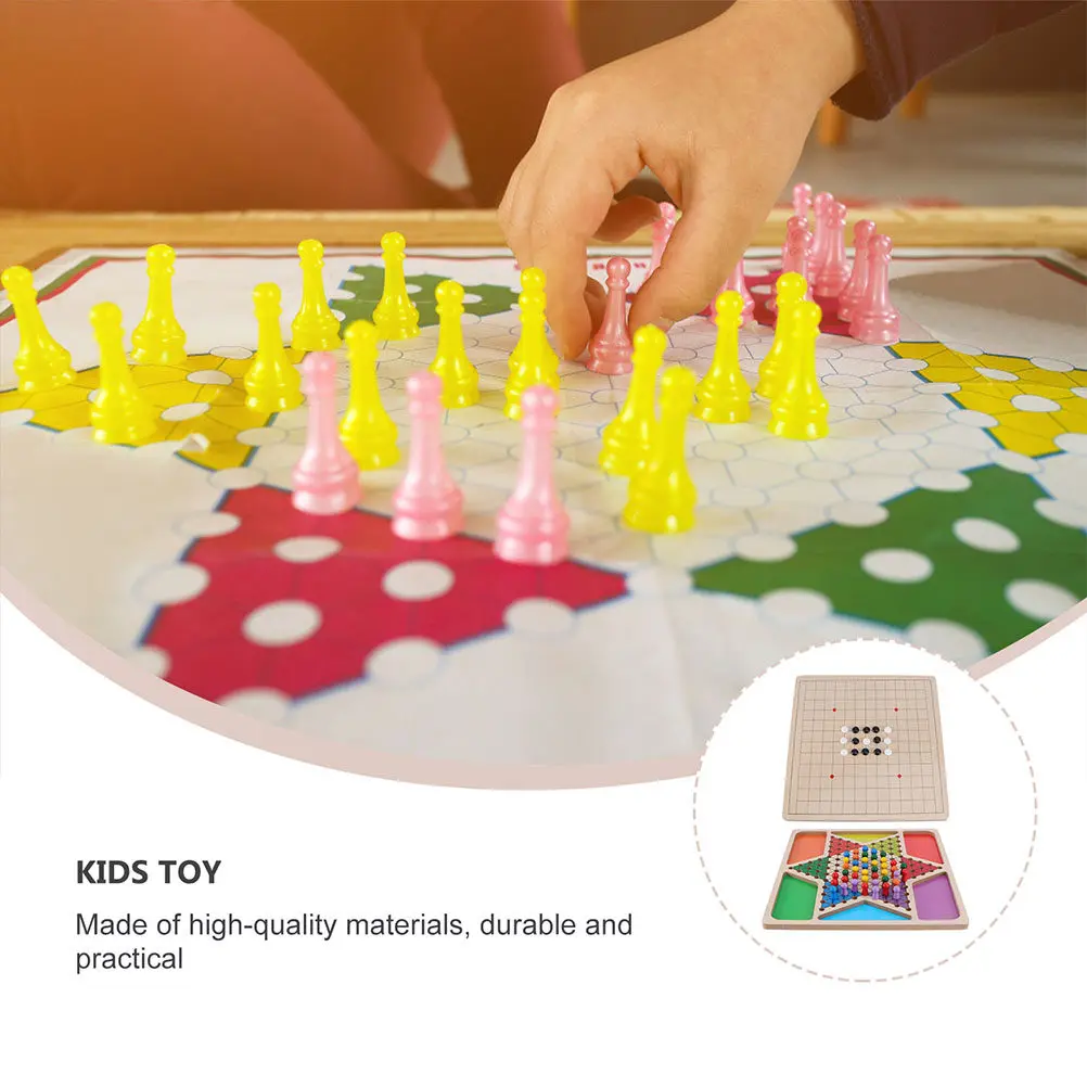 

1Set Gobang Checkers Dual Game Set Creative Funny Educational Children Plaything for Screen-Free Fun Gentle Touch Stimulating