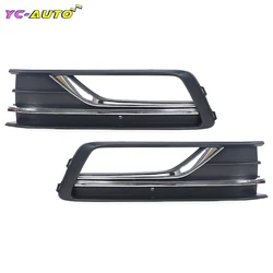 56D853665C 56D853666C Car Front Bumper Fog Light Grille Grill Cover For Volkswagen VW Passat NMS 2016 2017 2018