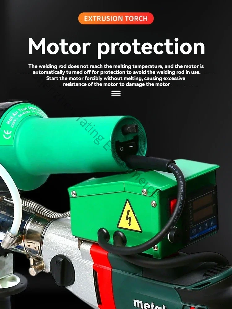 

New 668type Geomembrane Extrusion Welding Gun, Bipolar Heating Extrusion Type Plastic Welding Machine PE/PP Board Large Welding