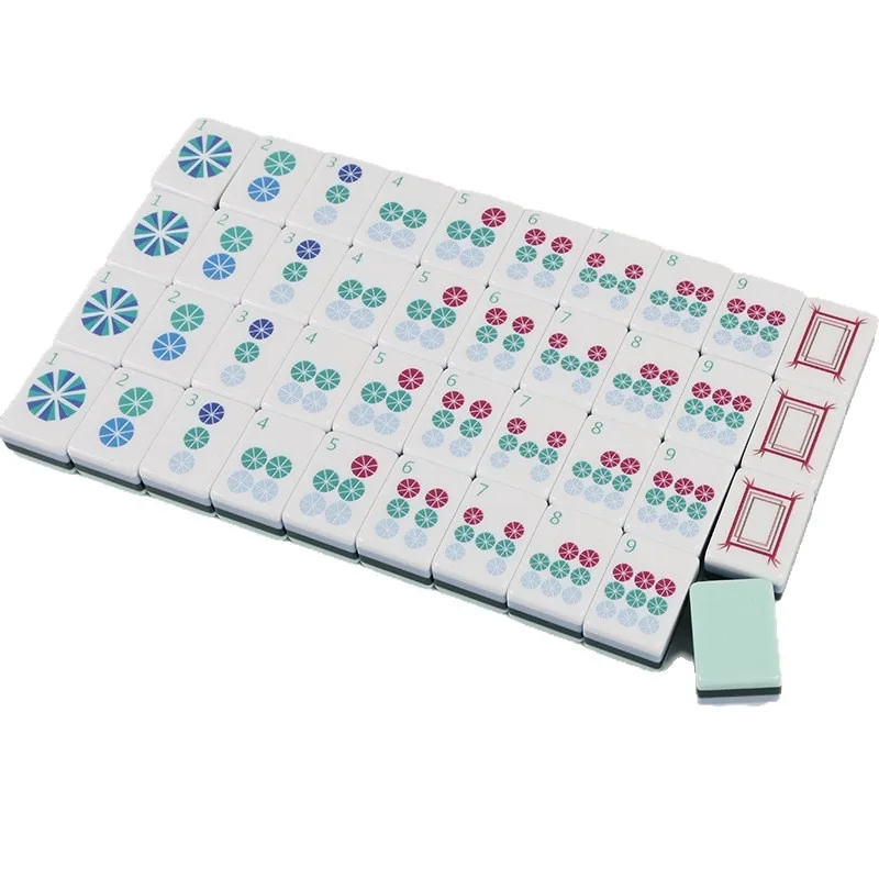 For Hand Rubbing Mahjong, Four-layer Color Matching for Leisure and Entertainment, Home Travel Mahjong Tiles