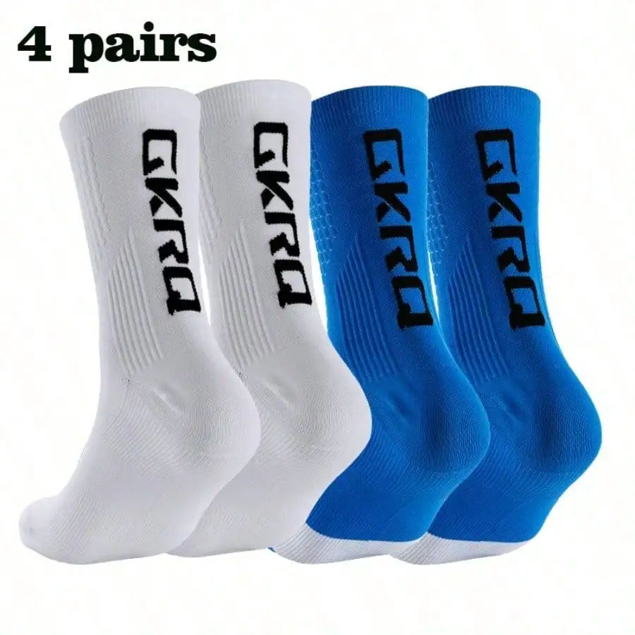 4 Pairs of New Style Cycling Socks, Sports Socks, High-cut White Sports Socks for Cycling, Running, and Mountain Biking view 4