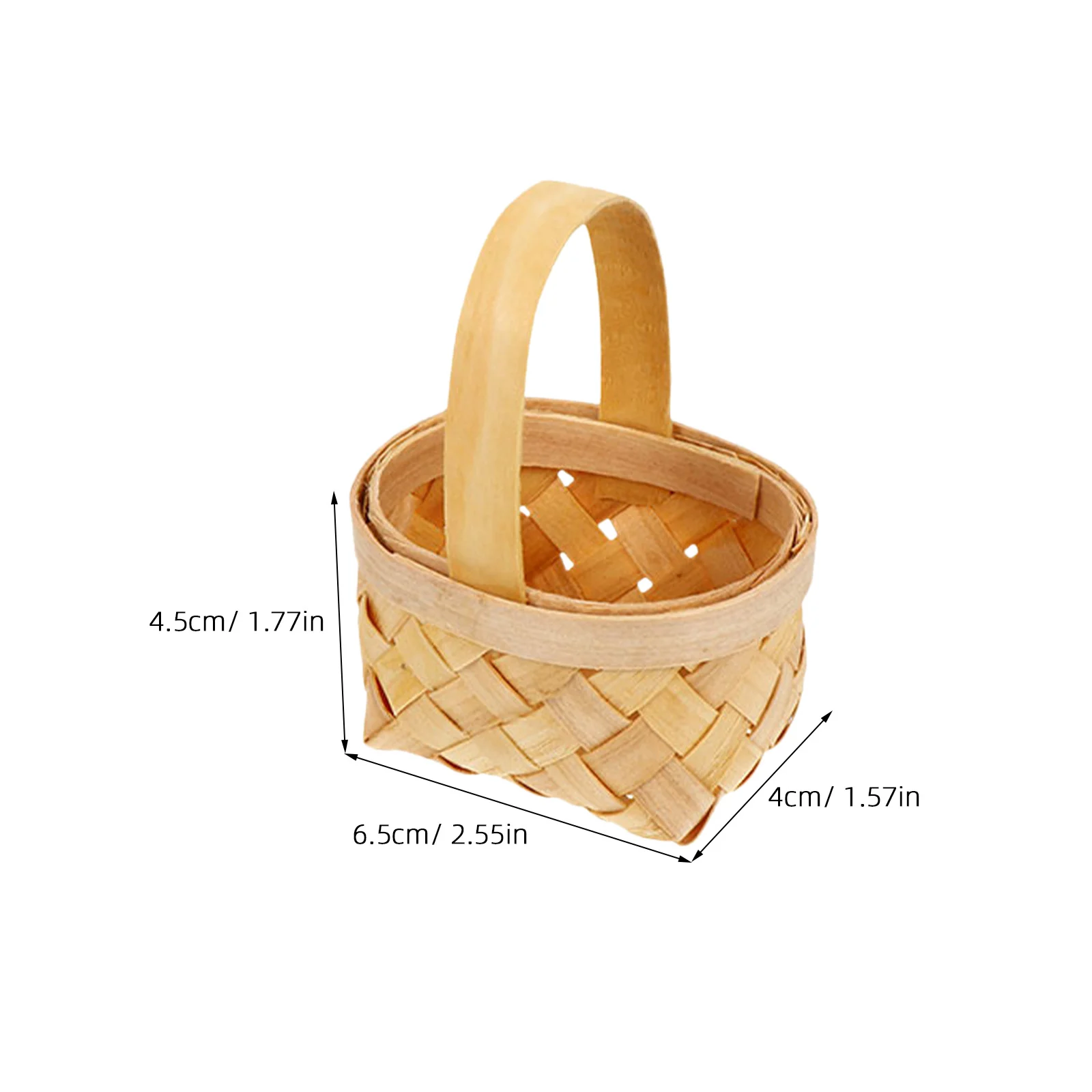 10 قطعة خشبية صغيرة حلوى الزفاف هدية سلة التخزين للاستحمام ديكور يده سلة محمولة متعددة الأغراض خشبية المنسوجة