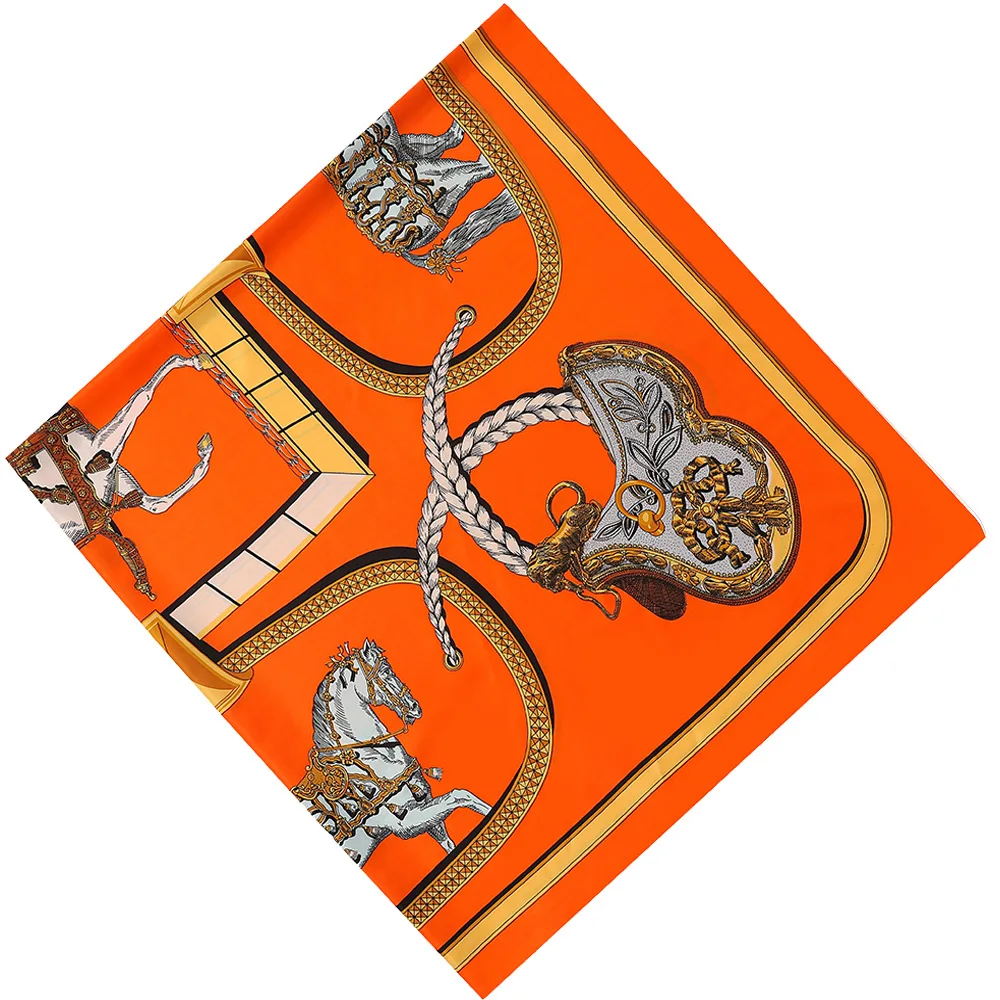 130cm cuatro estaciones otoño nueva bufanda para mujer carruaje de caballo borla regalo de viaje chal cálido protector solar bufanda cuadrada grande presente