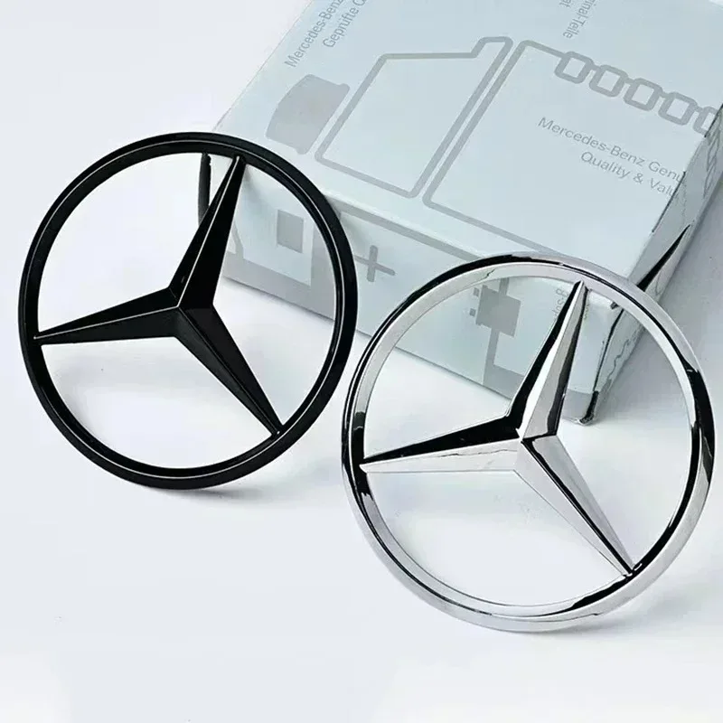 3D ABS Black Rear Trunk Star Logo Emblem for Mercedes-Benz W203 W204 W205 W212 W213 W176 W177 W222 W223 W117 W246 X156 X253 Auto