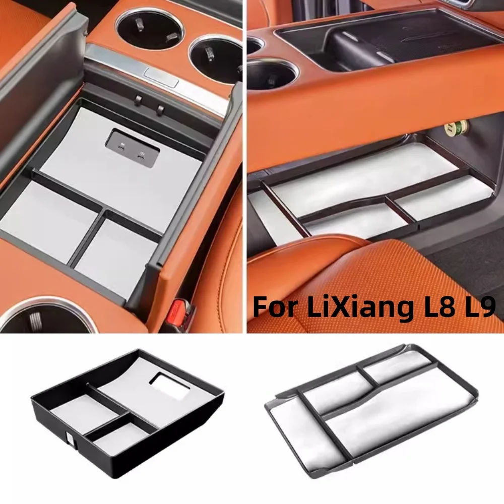 For Li LiXiang L8 L9 2022 2023 Car Central Control below/Armrest Box Storage Box Auto Decoration Plastic Styling Accessories